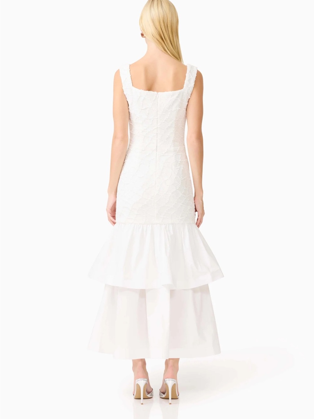 Elliatt Alexandria Tiered Gown in White - Picture 3 of 3